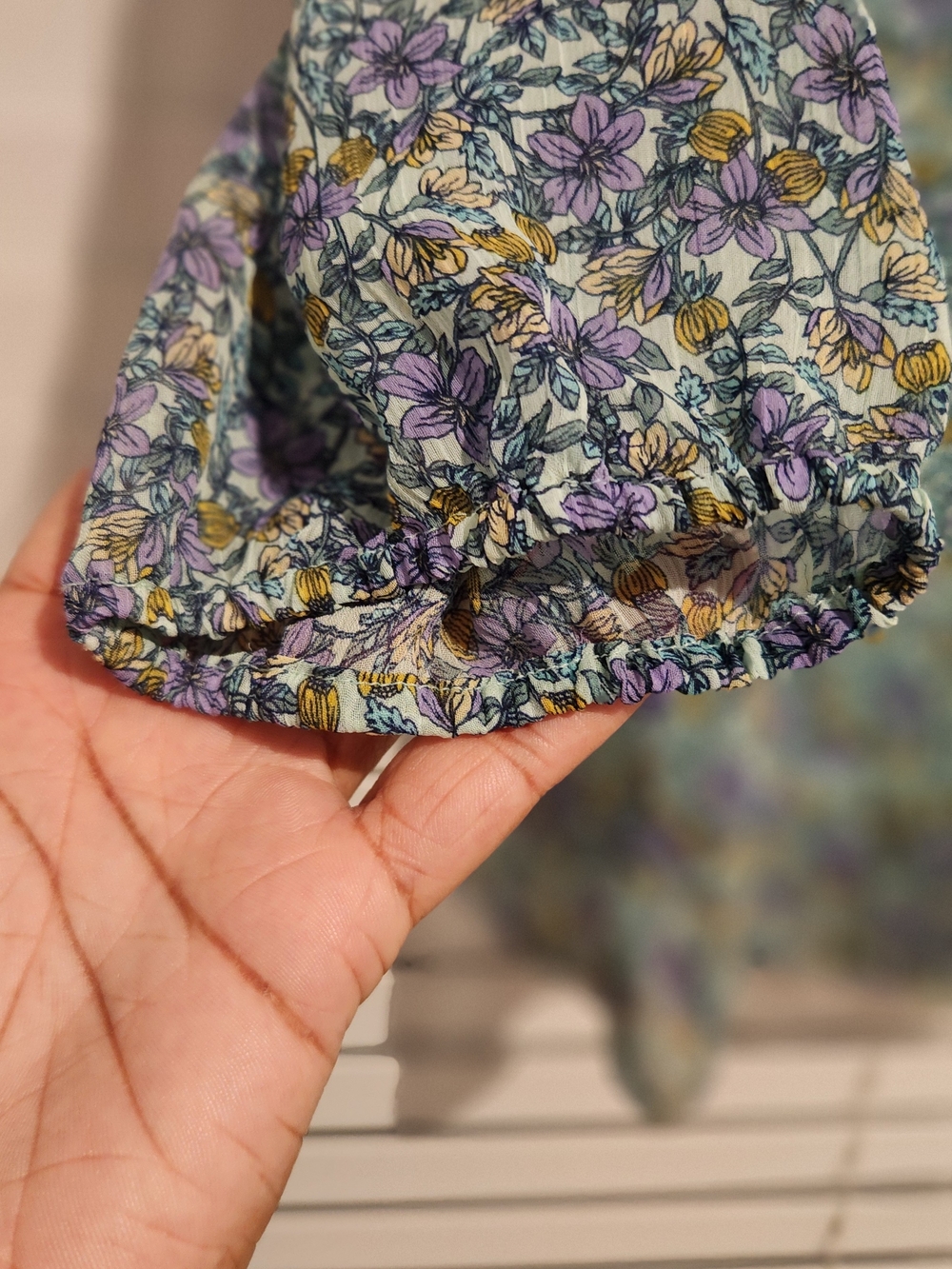 St Johns Bay Petite Large Floral Cottagecore Blouse Boho Spring Top - Picture 6 of 11